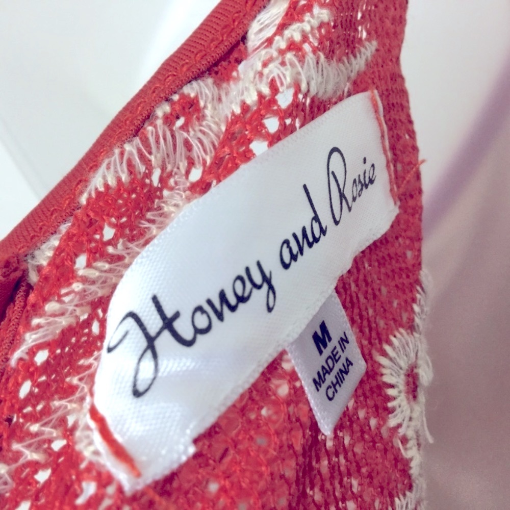 Honey and Rosie Festival Boho Sleeveless Mini Red Pattern Tank Dress ✌🏽 - Picture 4 of 8